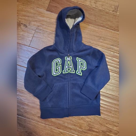4/$20 Gap fleece zipper logo hopdie navy 4t